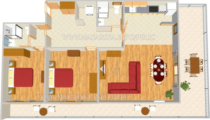 Apartman Prlic 3 Apartment Макарска Екстериор снимка